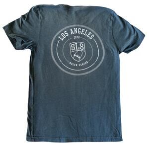 SLS Skate Brand Boy's T Shirt  Size Small Blue Gray